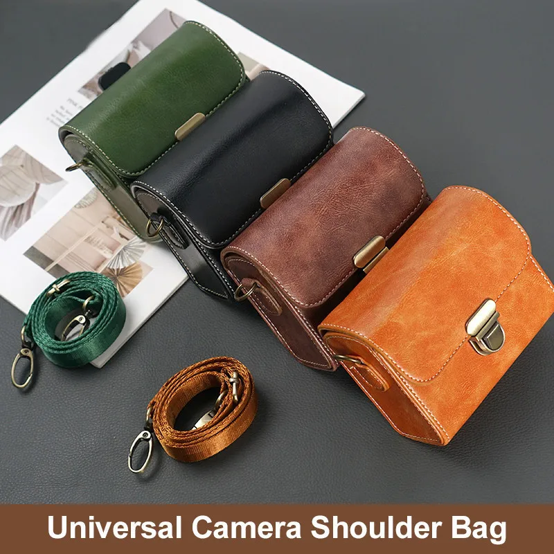 Camera Accessories PU Leather Cover Casing Camera Case For Canon G7 X Mark III G9X G7X II PowerShot V10 Portable Shoulder Bag