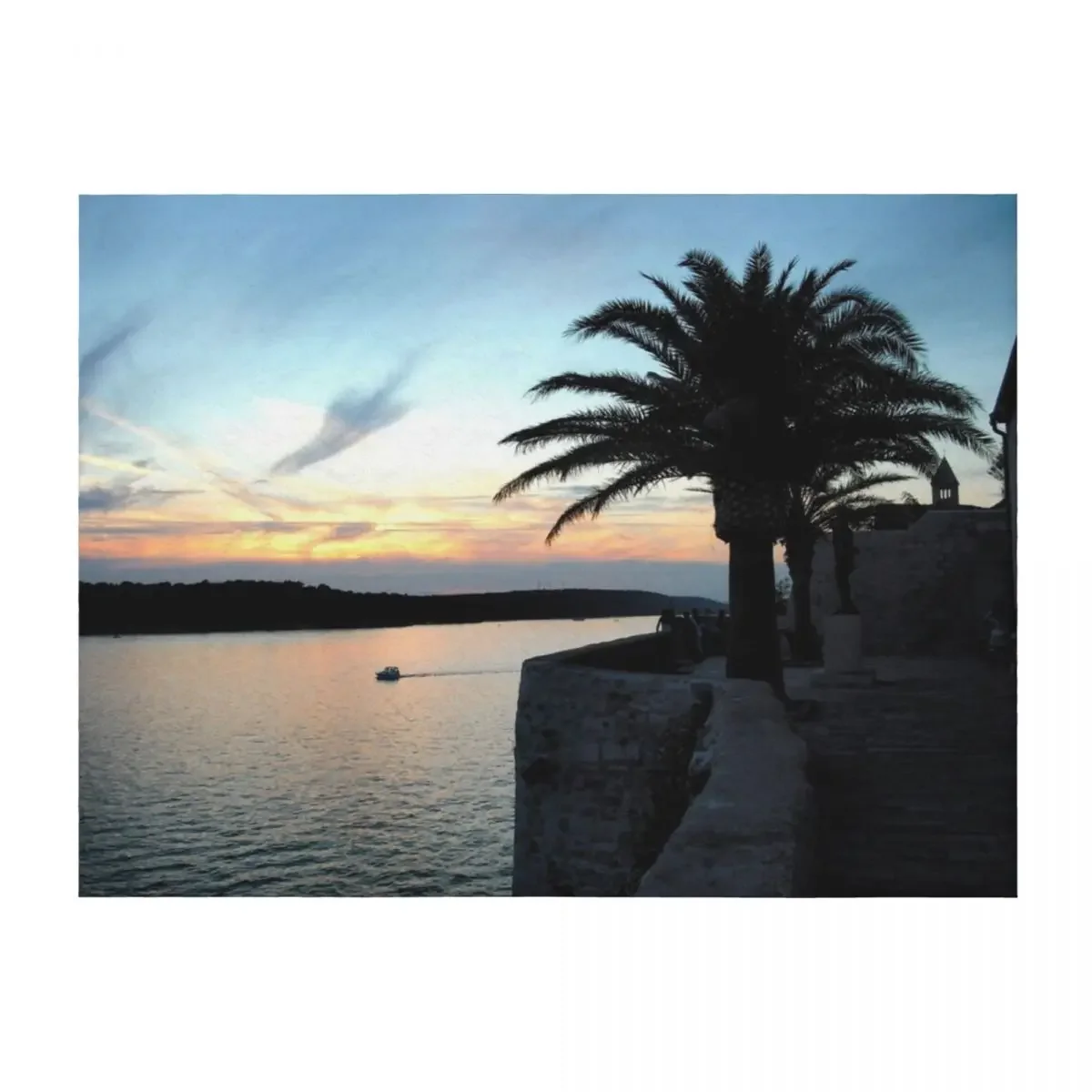 

Croatian sunset Throw Blanket Retros Giant Sofa Tourist bed plaid Blankets