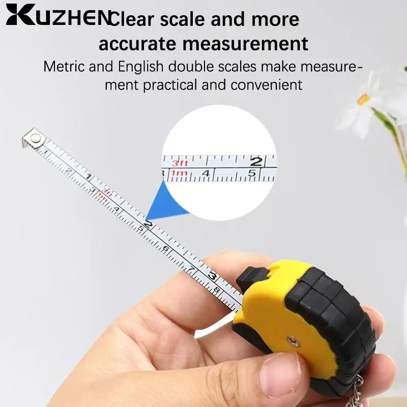 Mini Steel Tape Measure Keychain Multi-purpose Tape Measure With Keychain Small Soft Steel Ruler Portable Gift