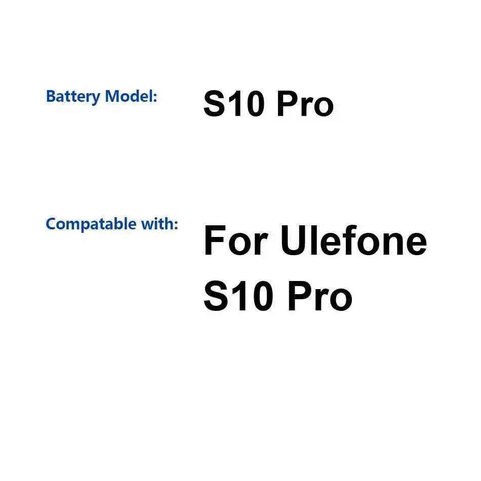 

Аккумулятор мобильного телефона, хорошая низкотемпературная замена 3350 мАч премиум-класса для Ulefone S10 Pro