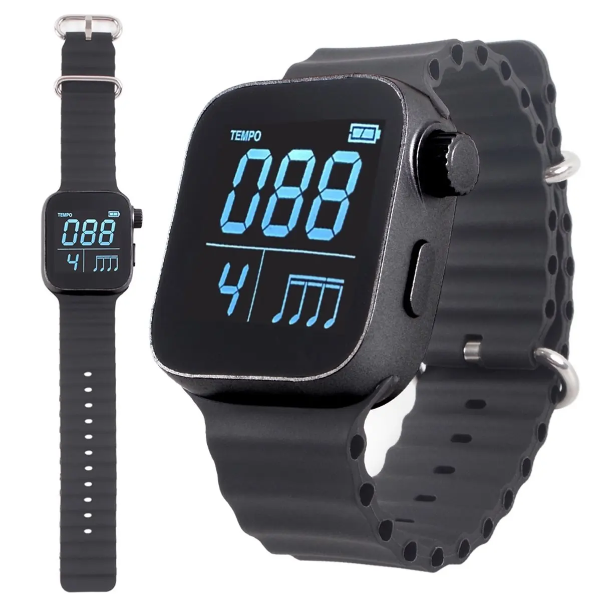 【AA85】 Wearable Vibrating Metronome Sport Running Beat Counting Watch Adjustable Strap for All Guitar Piano Drums