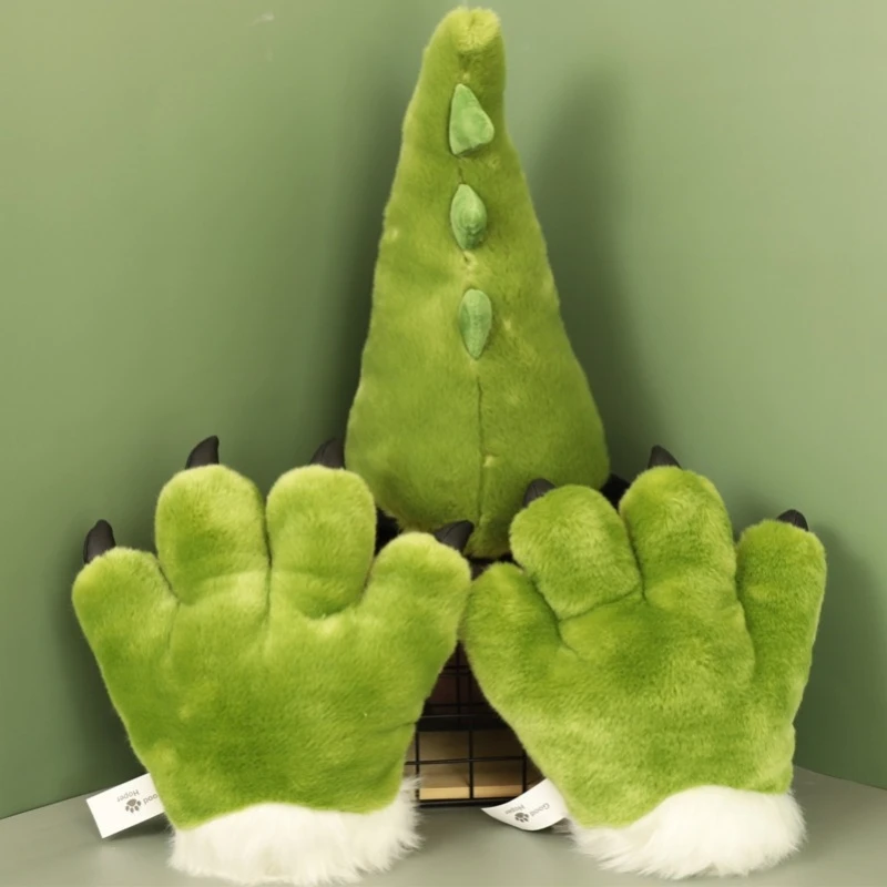 Children's adult dinosaur tail palm performance simulation