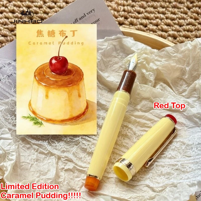 

Limited Edition Caramel Pudding Colors JINHAO 82 Fountain Pen Gold Clip EF/F/M Calligraphy Pen School Office Supplies Stationery