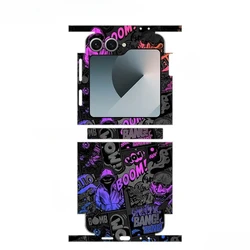 Decal Skin for Samsung Galaxy Z Flip6 5 4 7 Back Screen Protector with Hinge Film Cover Flip5 3M Wrap Colorful Sticker
