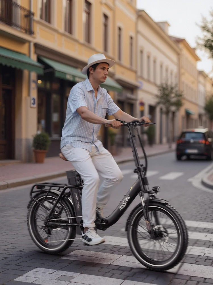 ONESPORT OT16-2 E-Bike mit 250W Motor, 48V17AH herausnehmbarem Akku, Federgabel, APP-Verbindung, 20-Zoll-Reifen, faltbar für Pendler 【Elektrofahrrad】