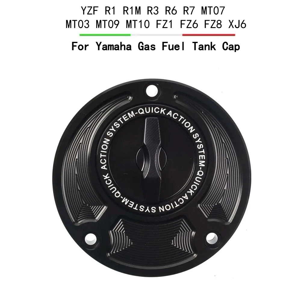 Tampa para yamaha yzf r1 r1m r3 r6 r7 mt07 mt03 mt09 mt10 fz1 fz6 fz8 xj6 cnc motocicleta keyless tanque de corrida caixa combustível capa gás
