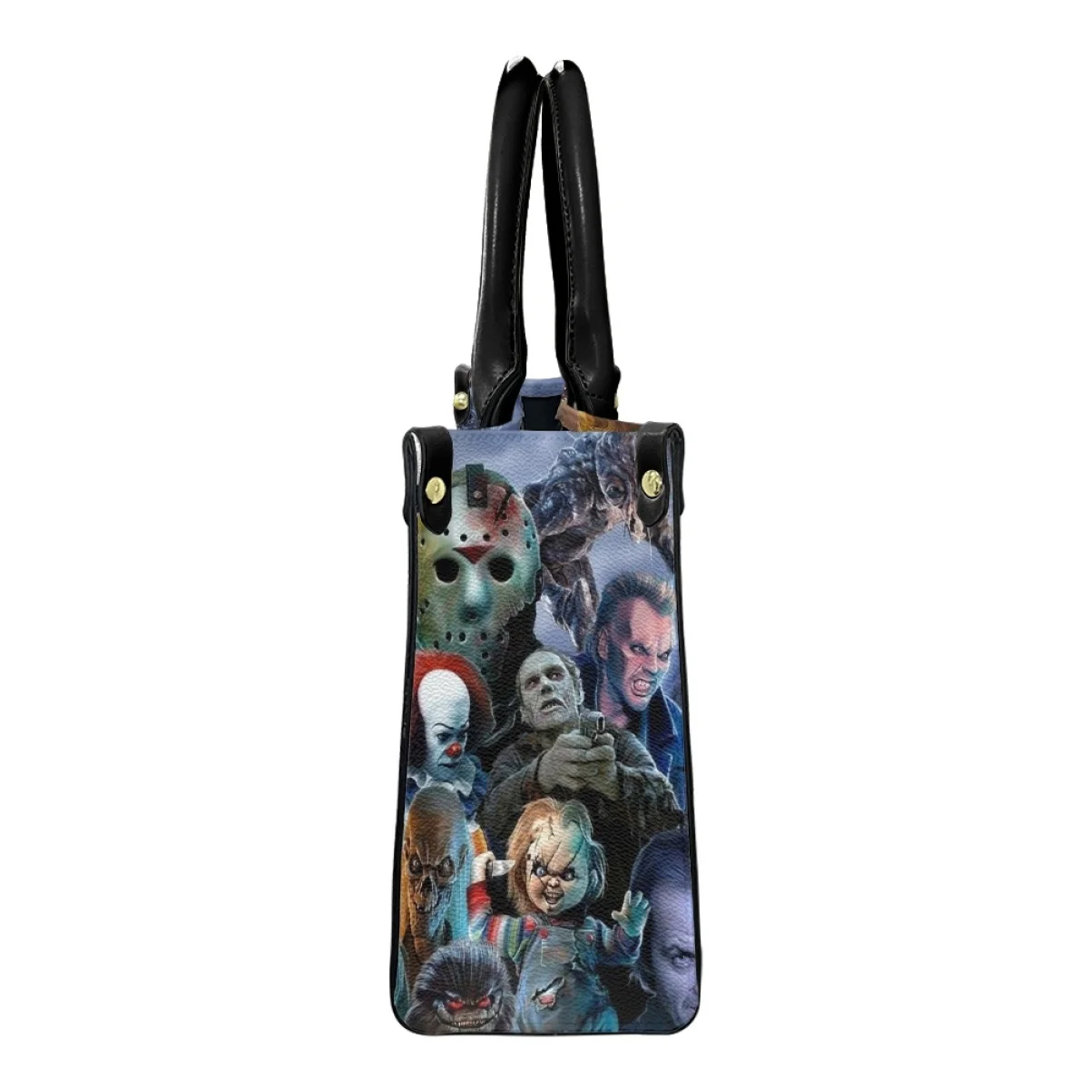 Hot Horror Movie Print Women Handbags Mini Messenger Bags Top-handle Vintage Crossbody Bags for Female Leather Totes Bolsa Mujer