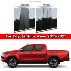 Car Door Window Center Middle Column B Pillar Post Cover Mirror Effect Trim For Toyota Hilux Revo Land Cruiser J200 Prius RAV4