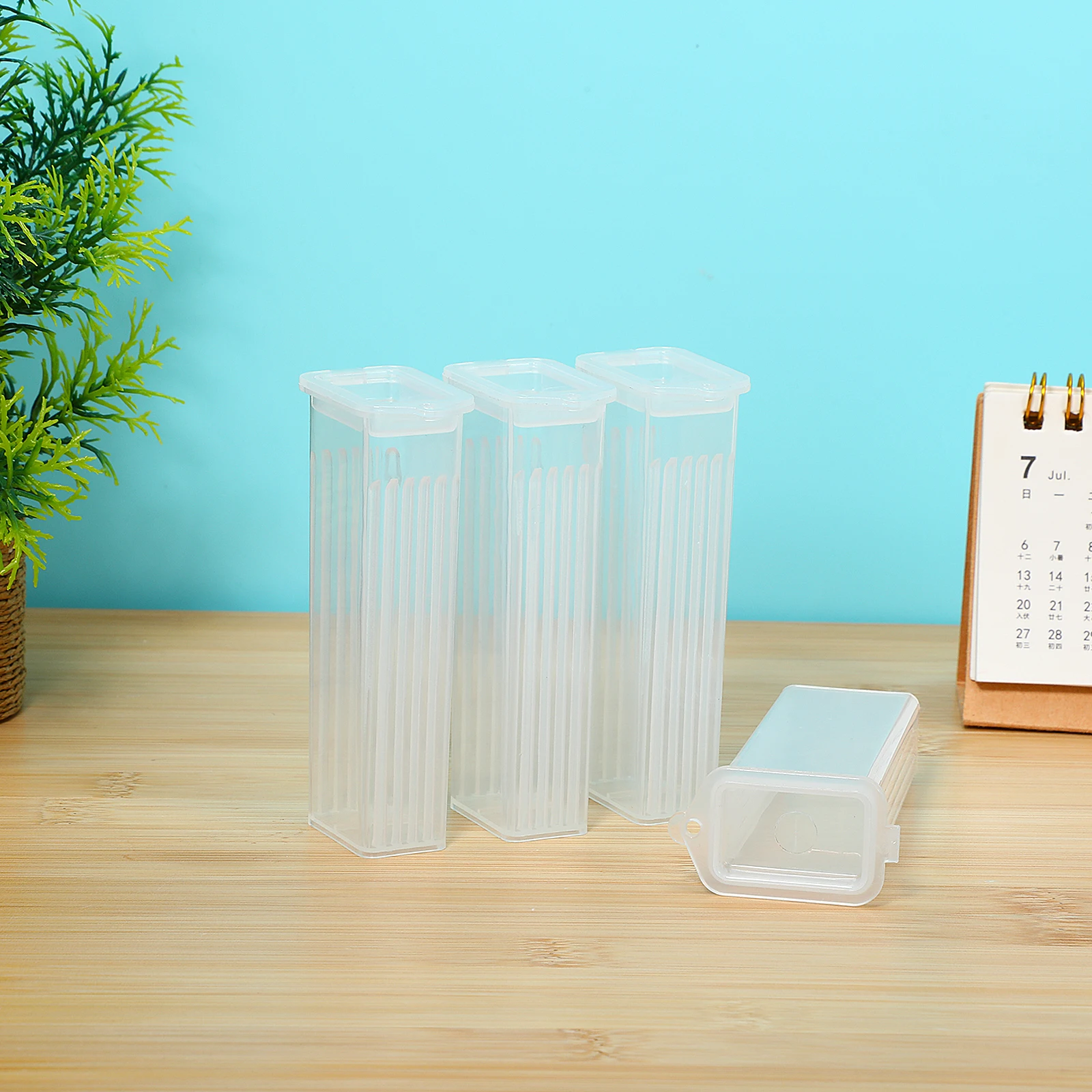 

50 Pcs Microscope Transport Holder Slides Case Shockproof Organizer Cabinet Pp.