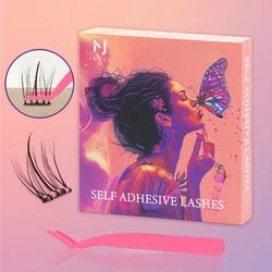 JOMAY Self Adhesive Eyelashes Cluster Lashes No Glue Individual Lashes Soft Idol Lash Clusters Reusable Self Adhesive Lashes Top