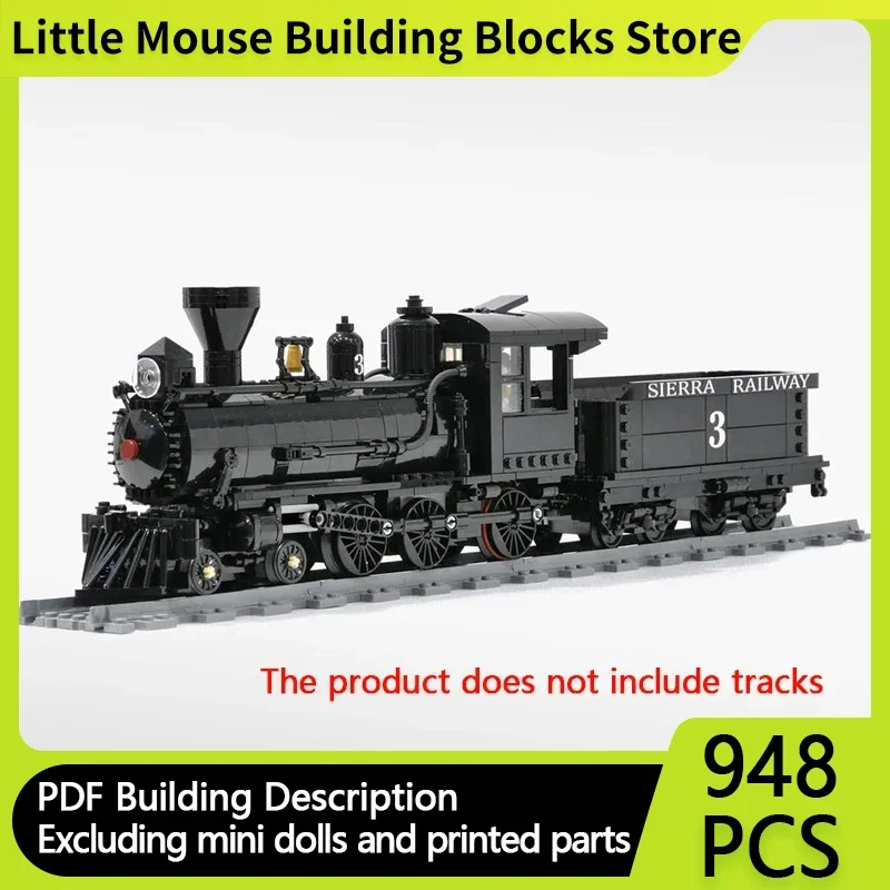 

City Car Trains Model MOC Building Bricks Railway No.3 Locomotive Modular Technology Gifts Holiday Assemble Children Toys Suit