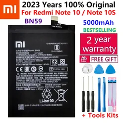 2023 Years 100% Original High Quality New BN59 5000mAh Battery For Xiaomi Redmi Note10 Note 10 10S Batteries Bateria Tools