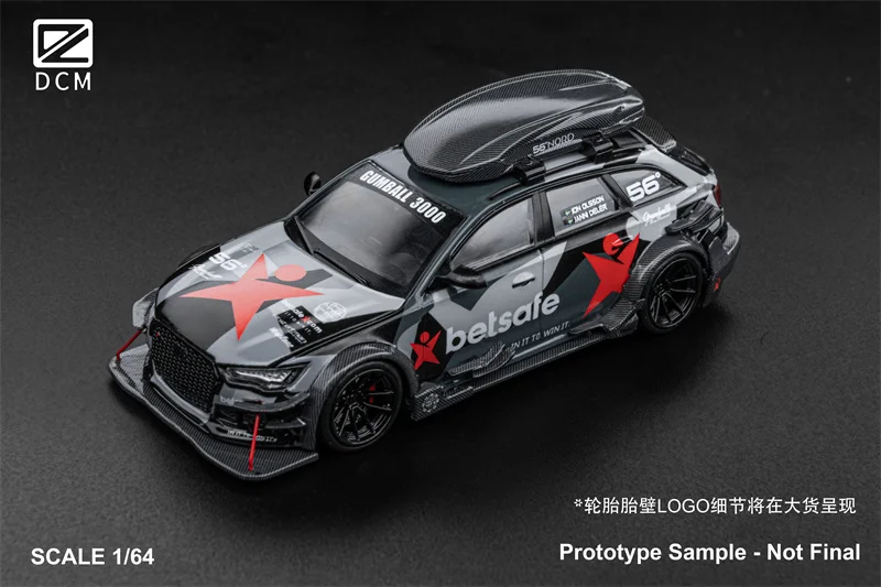 

(Предварительный заказ) DCM 1:64 RS6 C7 DTM Betsafe Gumball 3000, литая под давлением коллекционная модель автомобиля