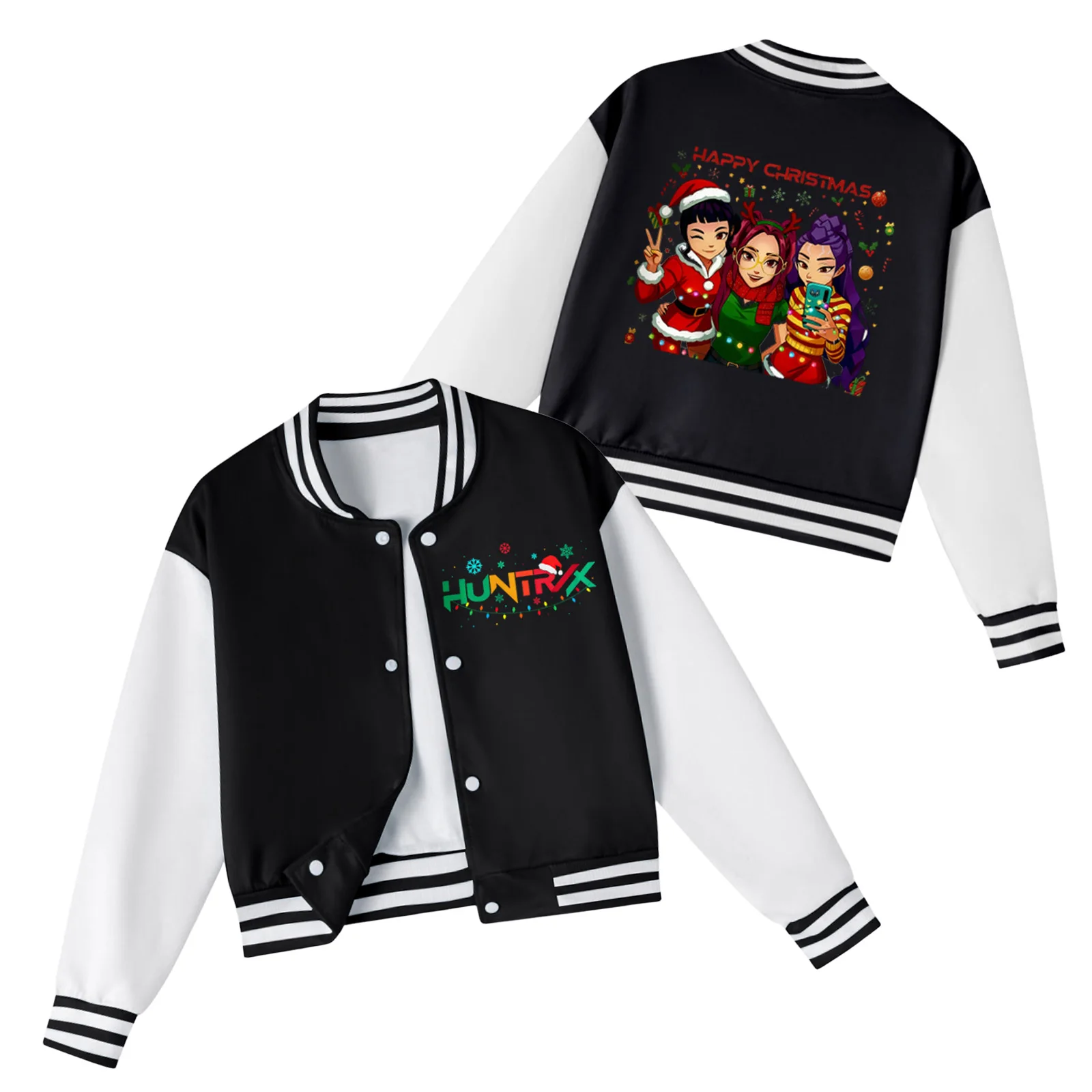 

Kpop Demon Hunters Coats 2025 Logo Merch Hoodless Girls Boys Athletic Sweatshirt Long Sleeve Casual Pullover Overcoat Fall Wear