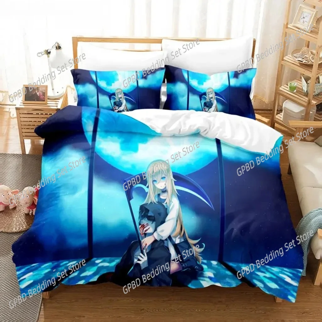 

Anime Angels of Death 3D Bedding Set Duvet Cover Pillowcases Single Twin Full Queen King Size Home Decor Quilt Boys Gift