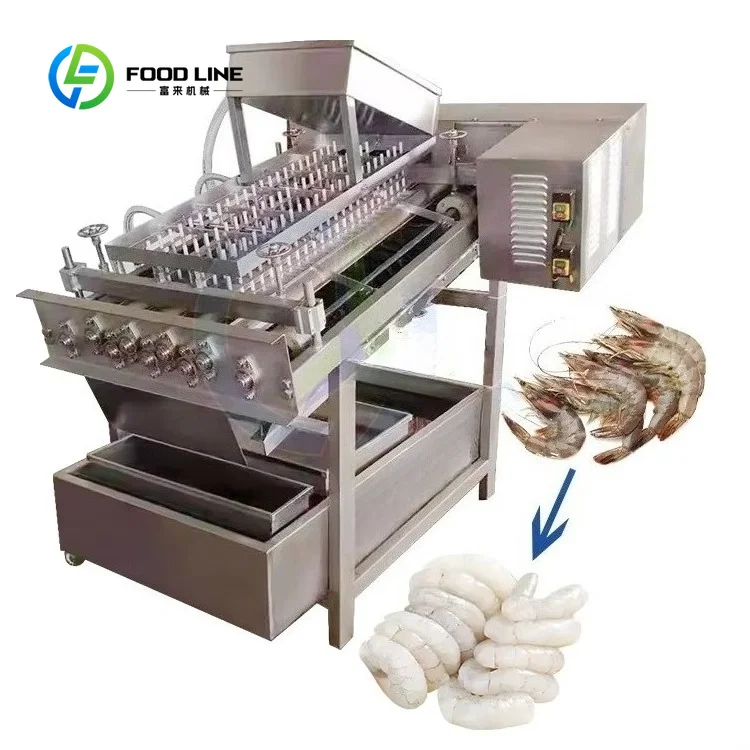 Automatic Stainless Steel Shrimp Sheller Zero Damage Industrial Complete Prawn Peeling Shelling Machine Customized