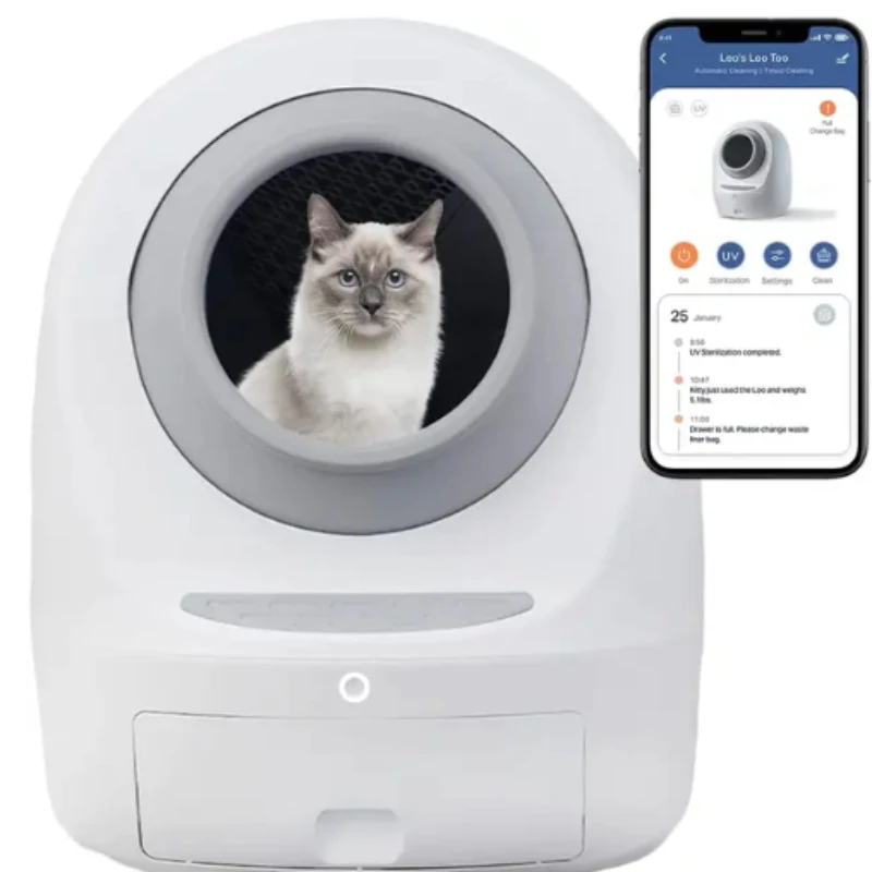 

Automatic Cat Litter Box Self-cleaning Smart Cat Toilet Fully Enclosed Cats Litter Tray Odor Free UV Dsinfection Pet Supplies