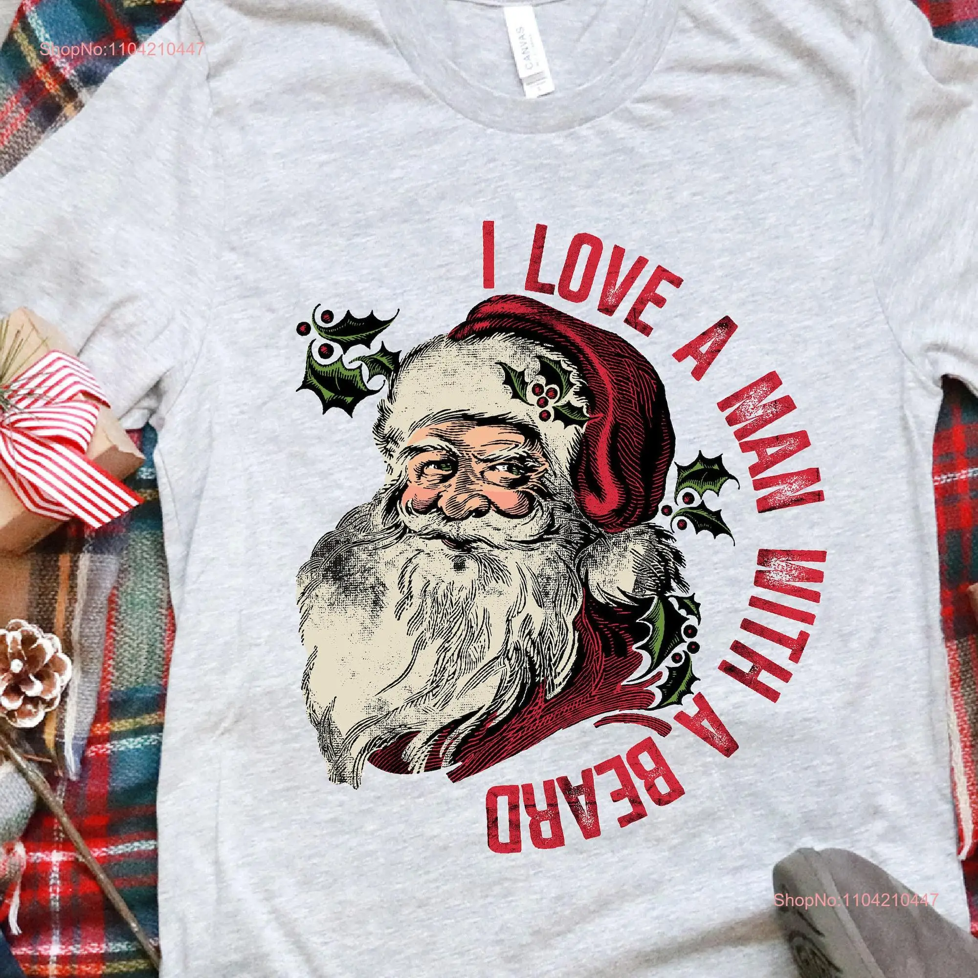 I love a man with beard PNG sublimation design download digital Santa t shirt designs Sant shirts Christmas