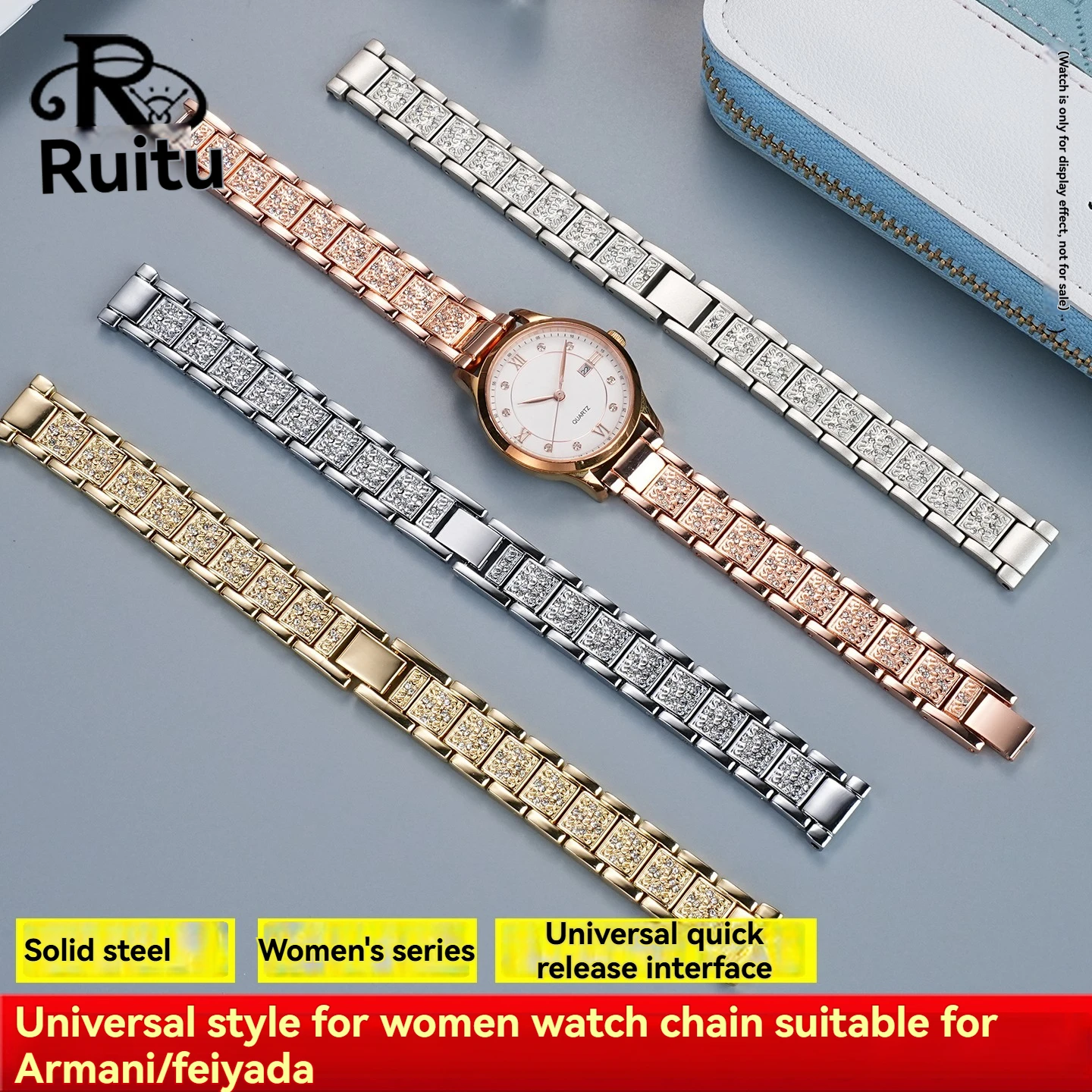 Cinturino per orologio in acciaio inossidabile per cinturino per orologio Fiyta Flower Language Series da donna LA802008LA805006 Bracciale in acciaio da 14 mm per qualsiasi marca