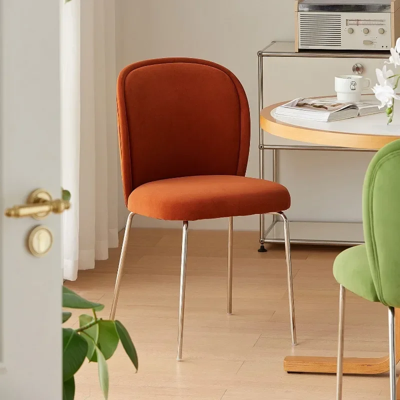 Nordic, light luxury makeup chair, dressing chair, home restaurant Italian style, modern simple flannel backrest