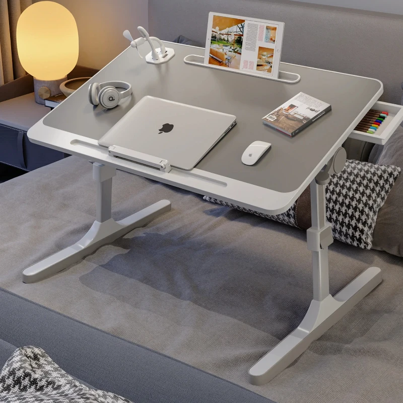 Lifting Folding Bed Writing Office Desk Small Table Simple Home Bedroom Lazy Desks Offices Small Tables Bracket Shelf Furniture