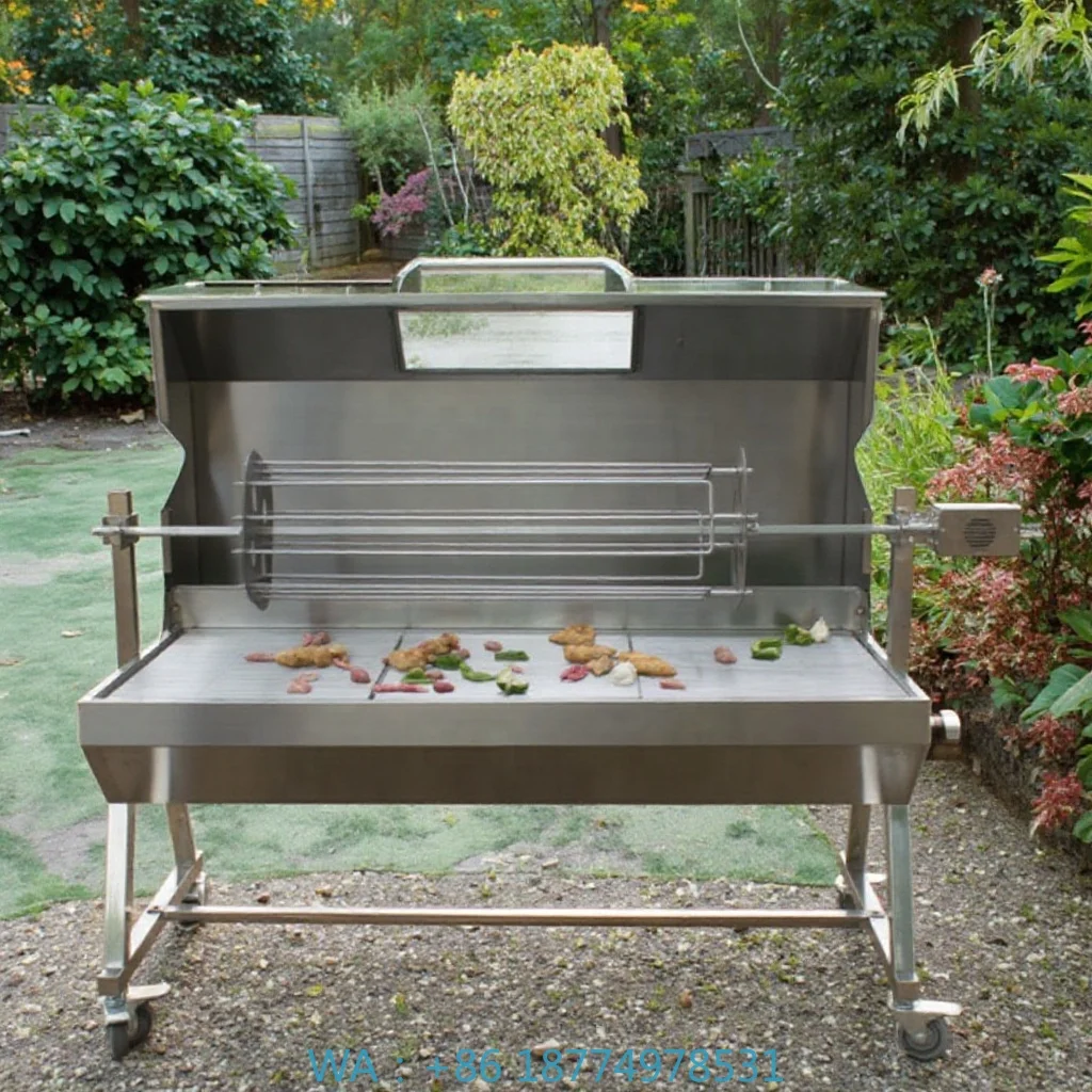 

Camping Charcoal-Burning Gas Outdoor Folding Metal Commercial Restaurant Stainless Steel Barbecue Oven Family Gathering Picnic