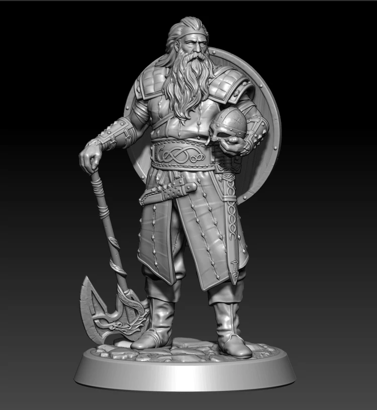 1/24  75mm 1/18 100mm Resin Model Kits Viking Warrior Figure Unpainted No Color RW-512