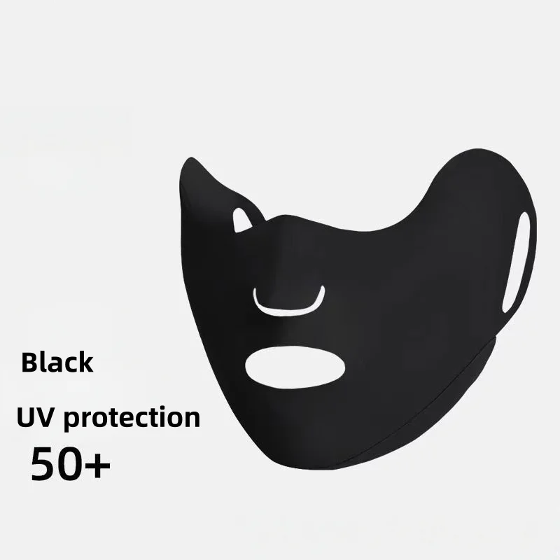 Washable Breathable Ice Silk Anti-UV Sunscreen Mask Dustproof Cycling Face Mask With Eye Corner Protection
