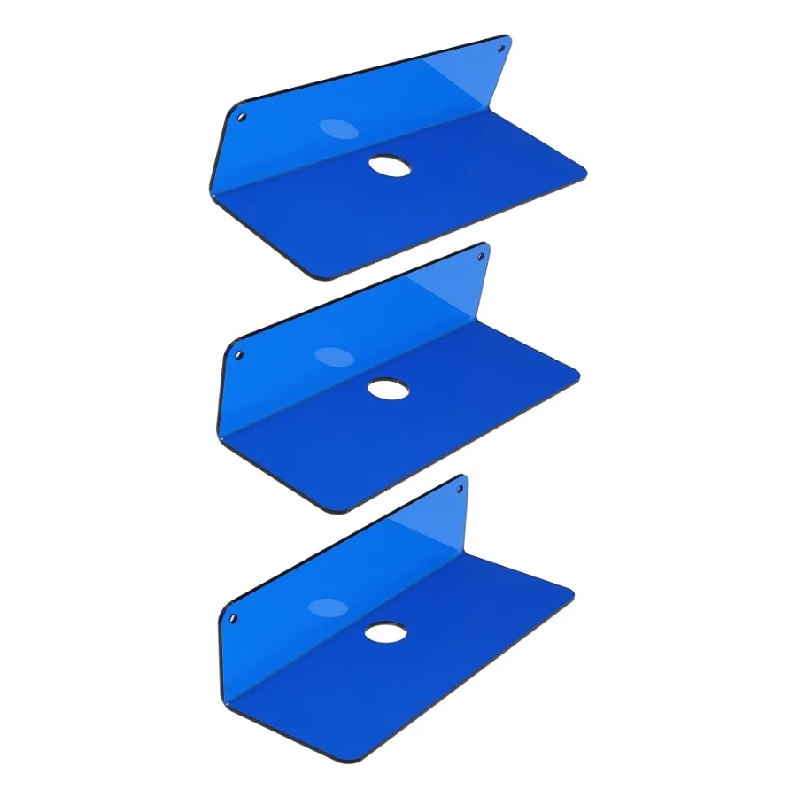 

Acrylic Floating Shelves for Wall Acrylic Shelves for Bathroom Kitchen Room Wall Decor Blue 9*4in