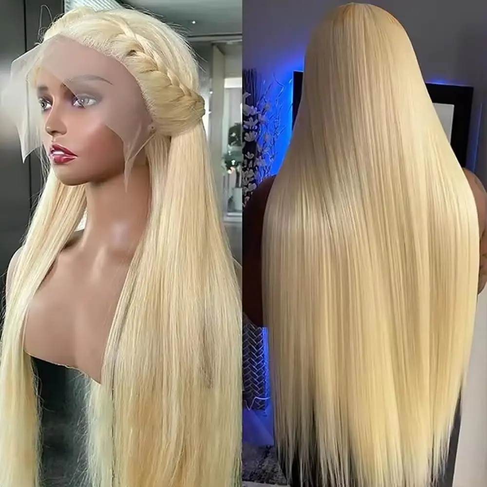 Rosabeauty 613 HD Bone Straight Lace Front Human Hair Wigs 13x6 Blonde 5X5 Glueless 13X4 Frontal 250 Density 40 Inch Wig