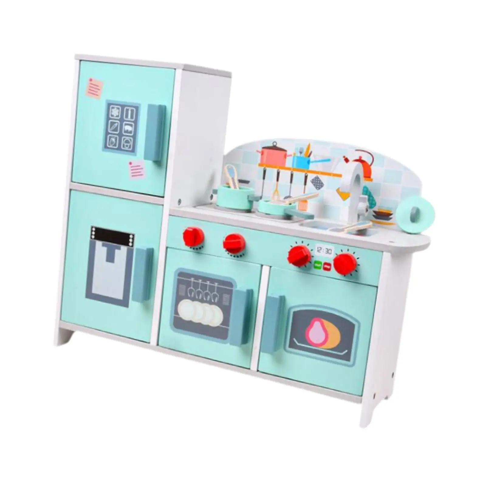 

Wooden Play Kitchen Toy for Kids Fine Motor Skill Learning Cooking Toy Role Play for Boys Girls Age 3-6 Years Olds Kids Children