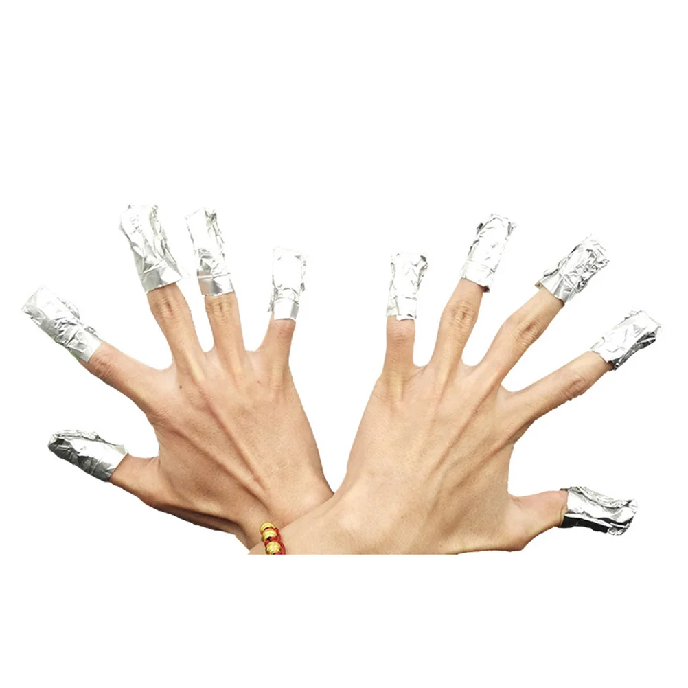 

200Pcs Foil Nail Wraps with Cotton Pad Polish Remover for Toes and Fingers At-Home Or Professional Nail Remover