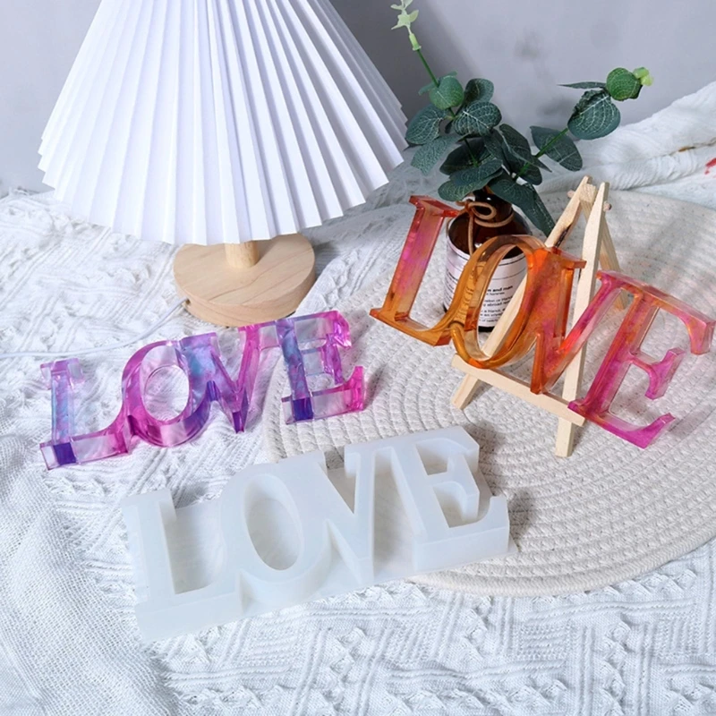 Love Home Silicone Resin Mold Letters Epoxy Resin Mold for Desk/Table/Room Decor