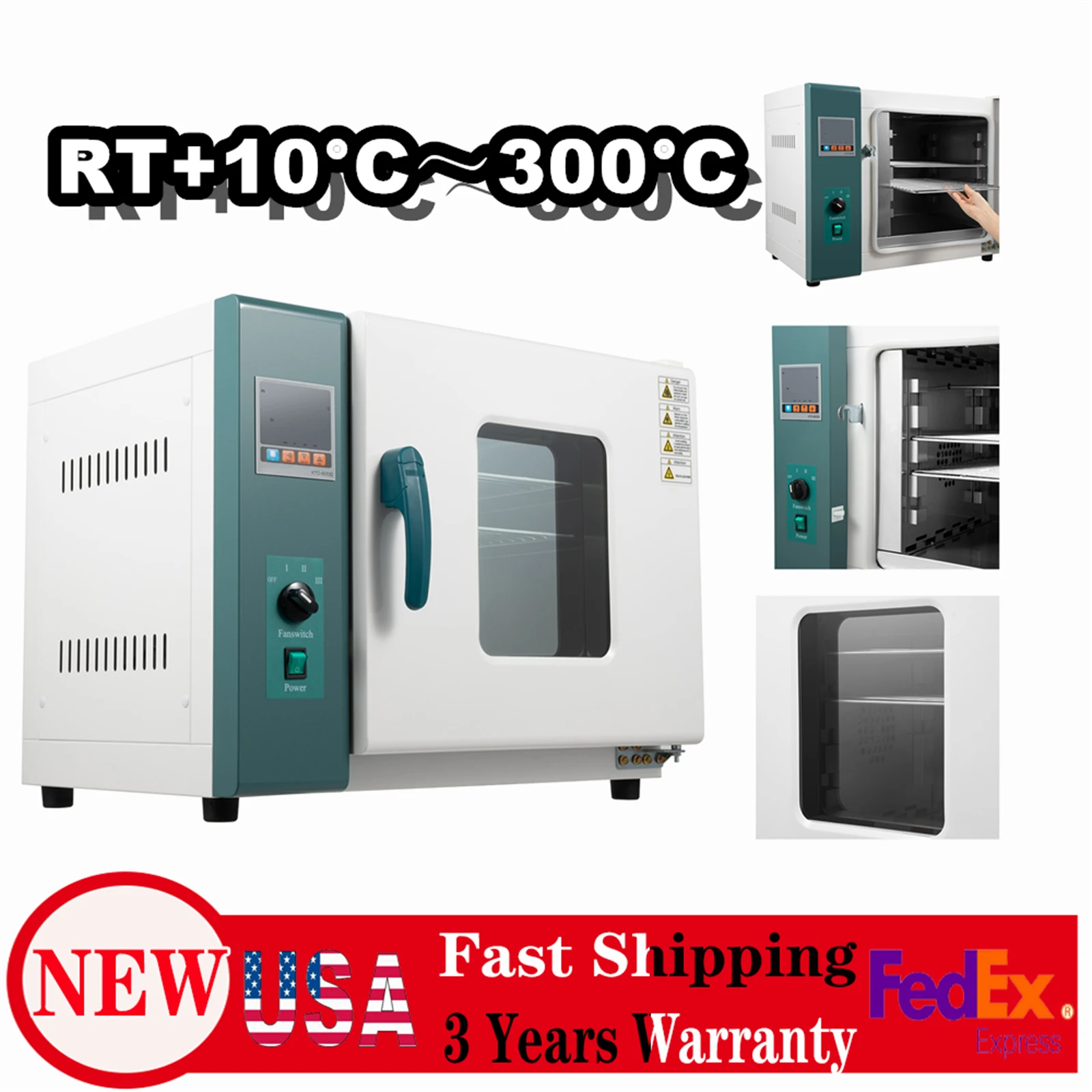 

1000W 110V Horizontal Electric Blast Drying Oven, 45L/12Gallon Lab Industrial Digital Forced Air Convection Drying Oven