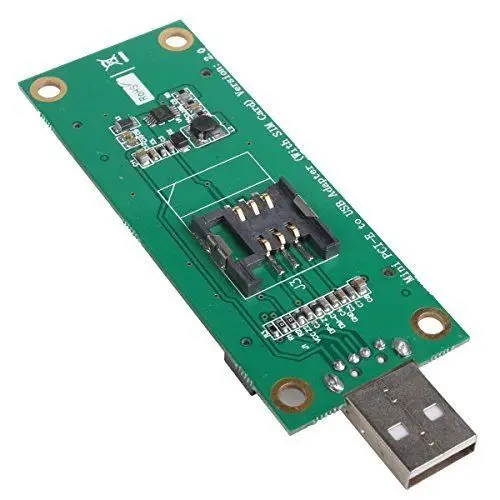 Cablecc CYDZ PCI-E tarjeta adaptadora inalámbrica WWAN a USB con ranura para tarjeta SIM, módulo de herramientas de prueba