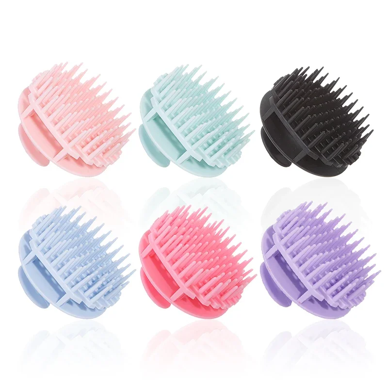 Nuevo champú de silicona, cepillo para masaje del cabello del cuero cabelludo, herramienta exfoliante del cuero cabelludo, especial para pelucas de cabello real