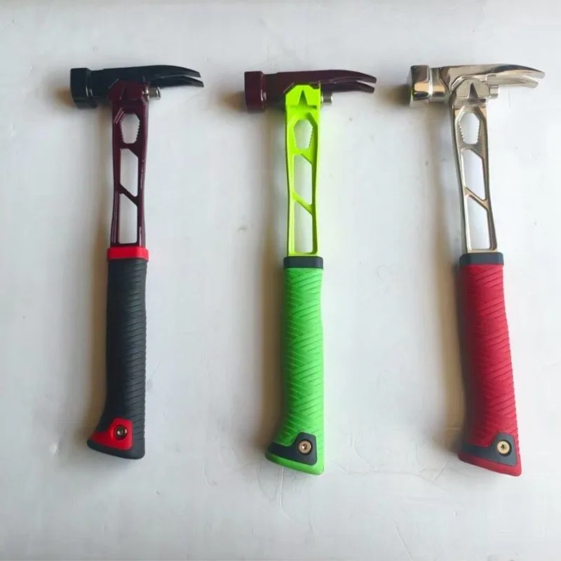 Multifunctional Integrated Hammer Color Randomly Nail Removal Claw Horn Hammer Woodworker Chisel Anti-slip Handle Wrench Hammers