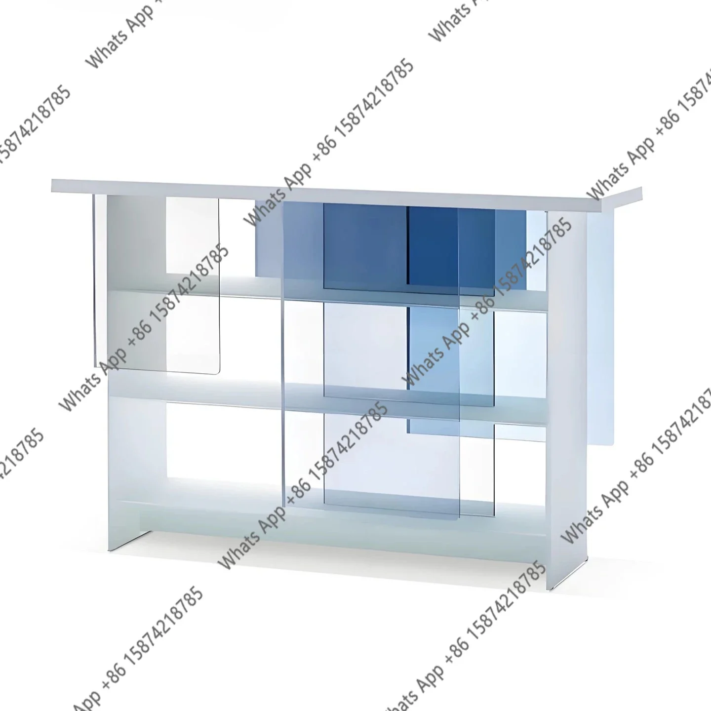 X69 Italian Stained Glass Display Living Room Partition Wall Locker Modern Simple Side Cabinet Storage