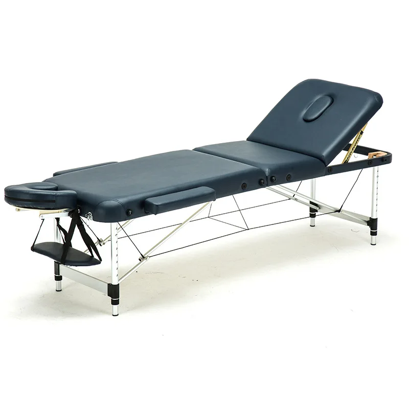 Massage Table Portable 2 Section Folding Couch Bed Lightweight Beauty Salon Tattoo Therapy Wooden Frame 60 CM Width