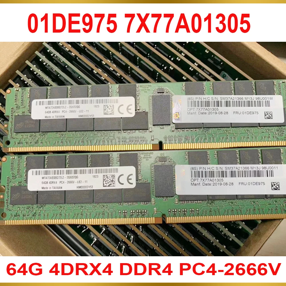 1 шт. Серверная память для Lenovo 64 Гб 64 Гб 4DRX4 DDR4 PC4-2666V 01DE975 7X77A01305