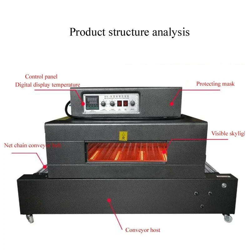 

PBOBP Commercial Automatic Thermal Heat Shrink Packaging Machine Tunnels For PP/ POF/ PVC Shrinking Wrap Equipment