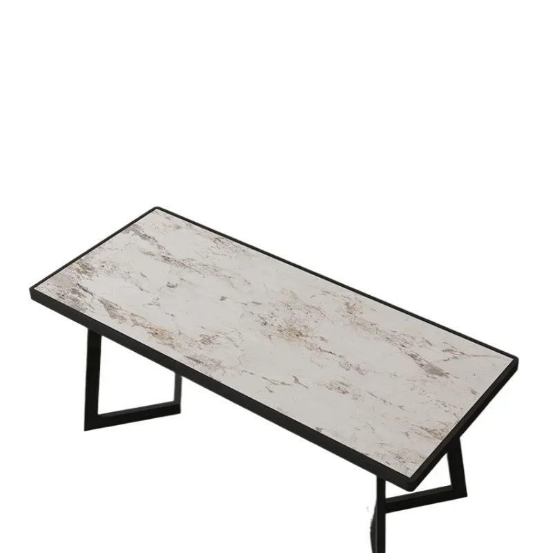 

Bracket rock slab metal table feet, marble dining table stand carbon steel coffee table legs inlaid