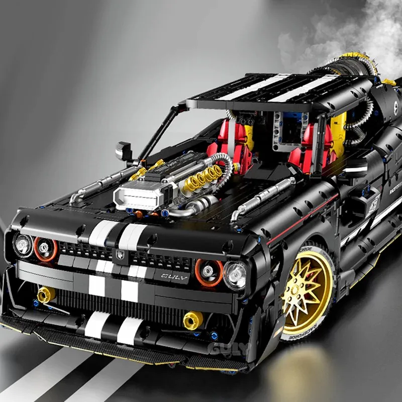 Technik Challenger 1:8 Scale Supercar Building Block MOC10637 Sports Vehicle Model Bricks Kit Toys Adults Gift 3751PCS