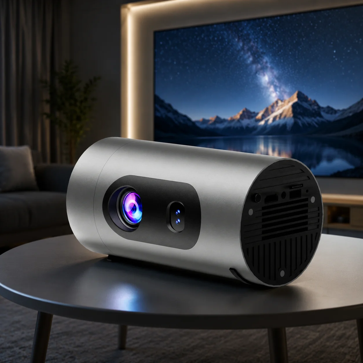 Q8 Portable Smart Projector Android 14 WiFi6 Home Cinema Projector Auto Focus HD Video Power Bank Charging Mini Device