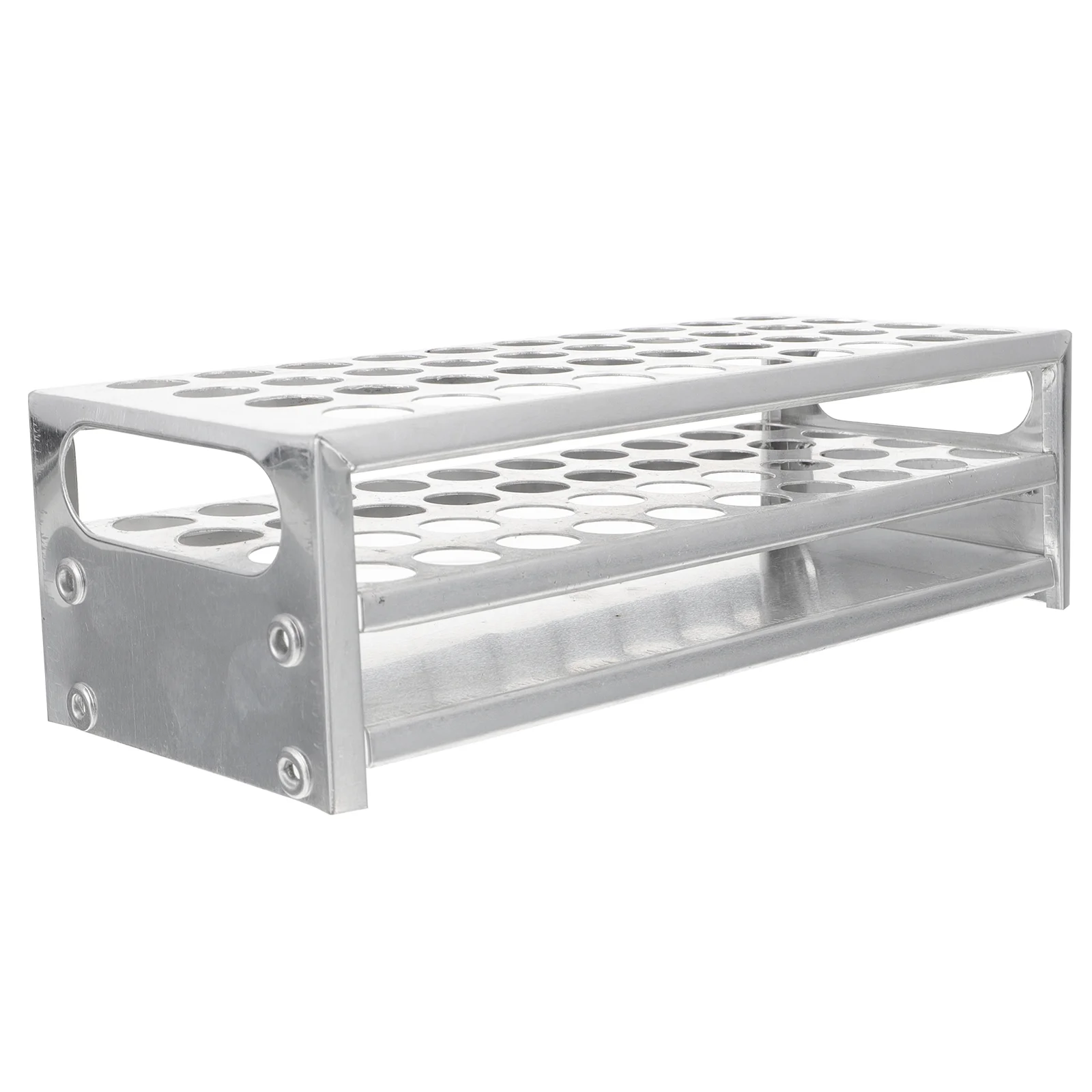 1pc Laboratory Test Tube Stand Aluminum Test Tube Rack Test Tube Holder Test Tube Shelf Laboratory Test Tube Rack