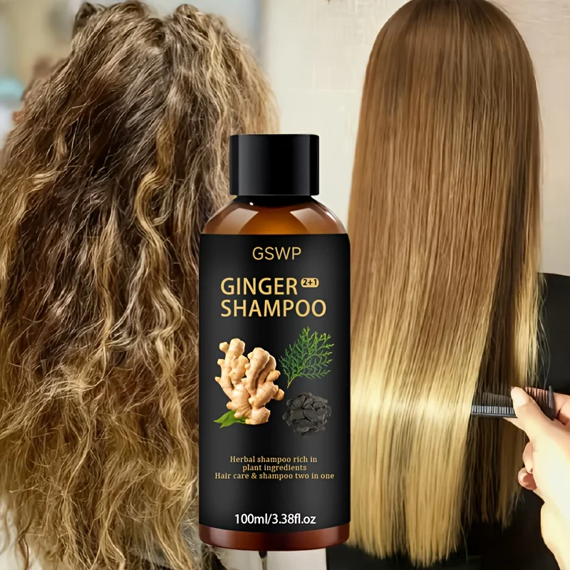 Champú de jengibre GSWP con jengibre, romero y Polygonum Multiflorum que nutre profundamente. 100ml / 200ml