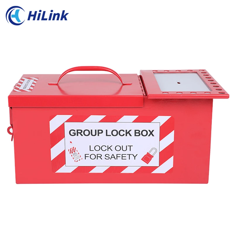 For Departmental Group Lockout Tagout Device Management,Portable Group Lock Steel Box Safety Group Lockout Box