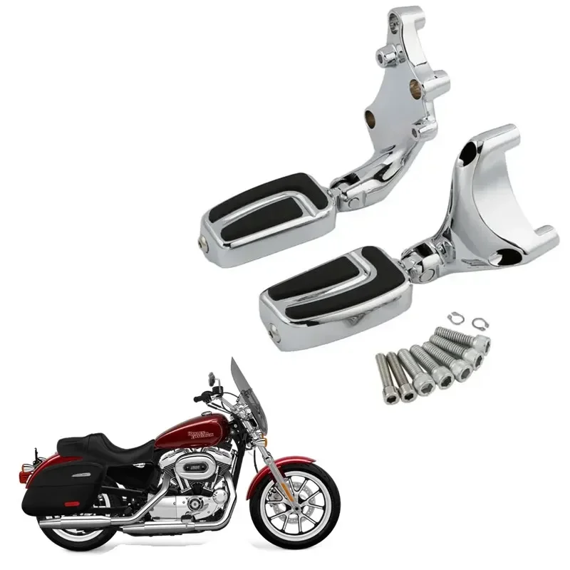 

Pair Foot Peg Footrest W/ Mounting Brackets For Harley Sportster 1200 883 TWO COLORS Motorcycle Parts Accessories Accessory