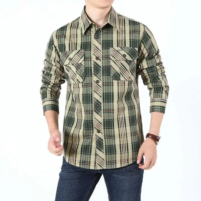 

Men's Loose Longsved Shirt Fashion Large Size Business Casual Cleanfit PU Leather Nine Sleeve Neck Design