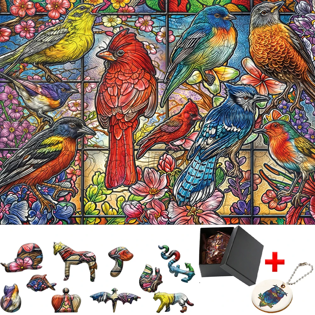 

Intelligence Puzzles bird 3d Puzzle Games Adults Brain Training Model Kit Jigsaw Wooden Puzzle Animals Hell Difficulty Children